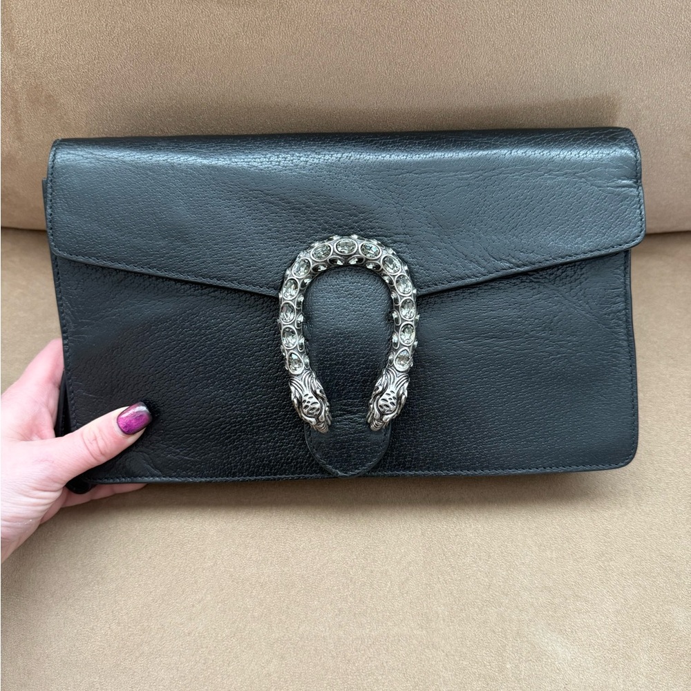 Gucci Dionysus crystal clutch wristlet